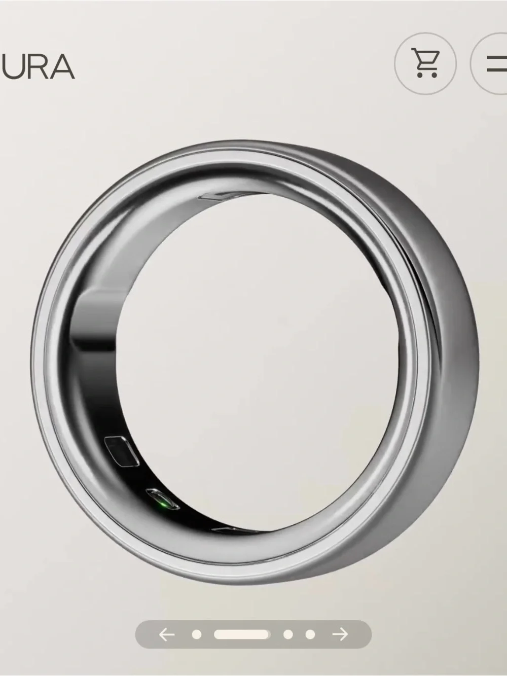 Oura Ring  Gen 4 - Silver size 9 New in Box